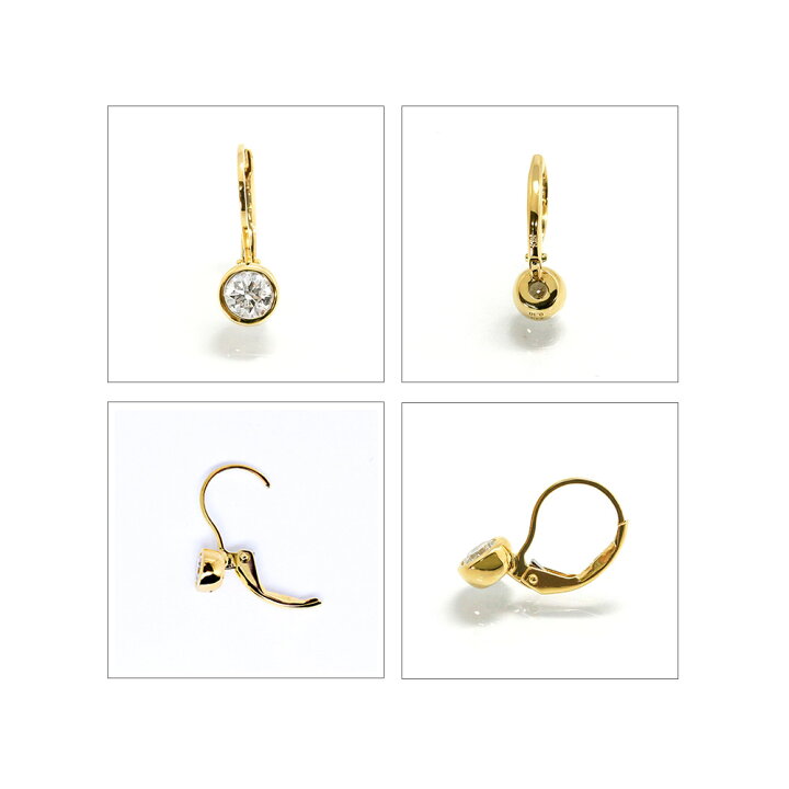 楽天市場】ピアス 0.6ct フクリン ダイヤモンドピアス K18 イエロー 