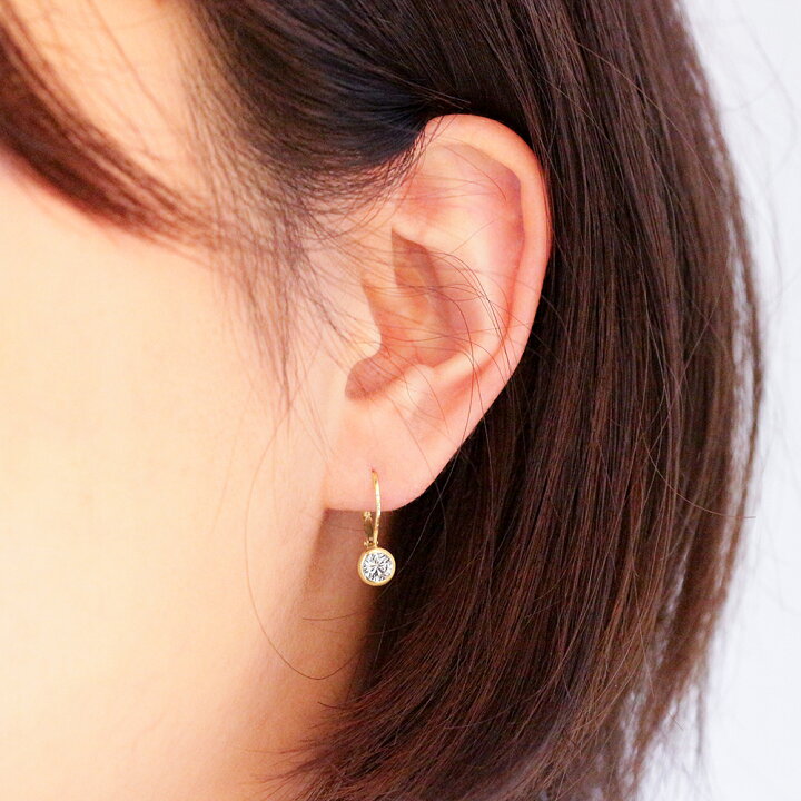 楽天市場】ピアス 0.6ct フクリン ダイヤモンドピアス K18 イエロー  