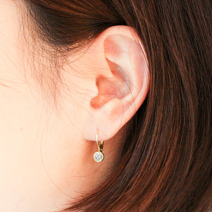 楽天市場】ピアス 0.6ct フクリン ダイヤモンドピアス K18 イエロー 