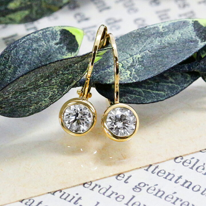 楽天市場】ピアス 0.6ct フクリン ダイヤモンドピアス K18 イエロー 