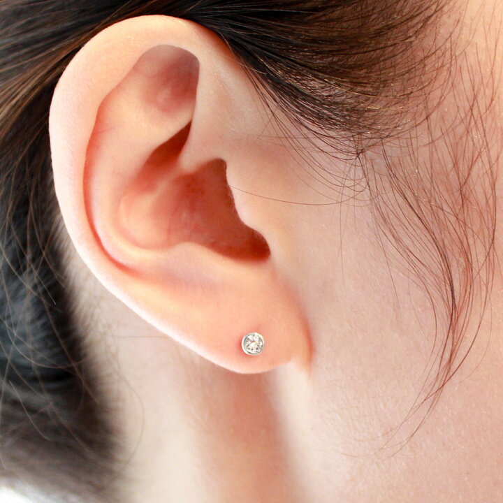 楽天市場】ピアス K18 イエローゴールド ダイヤモンドピアス 0.1ct×0.1 