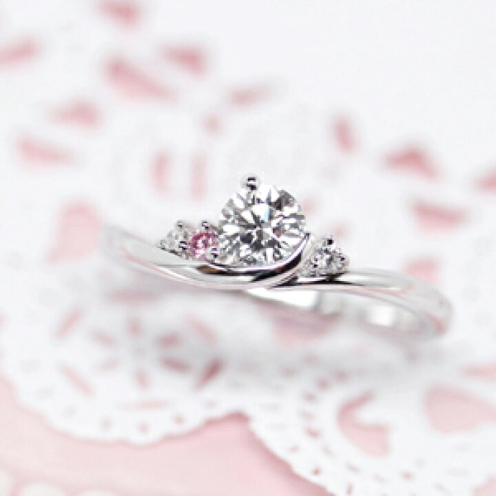 天然ピンクダイヤ 0.03ct Pt900 リング 12号 GGS付 楽天市場】婚約指輪 