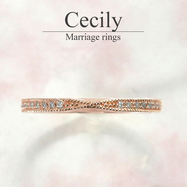 【楽天市場】結婚指輪 ペア ダイヤ マリッジリング ピンクゴールド 