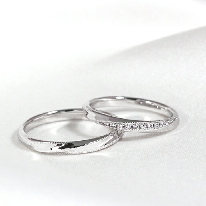 楽天市場】結婚指輪 ペア（女性用） ダイヤ マリッジリング プラチナ 