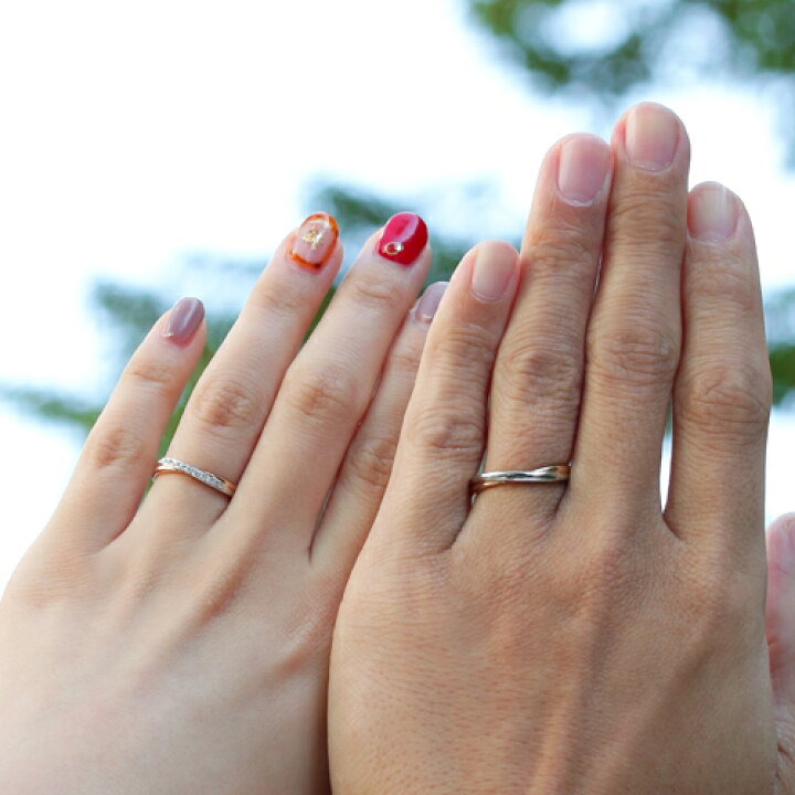 楽天市場】結婚指輪 ペア（女性用） ダイヤモンド マリッジリング 