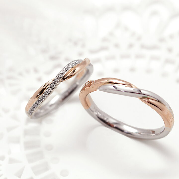 楽天市場】結婚指輪 ペア マリッジリング プラチナ Pt900 & K18 ピンク 