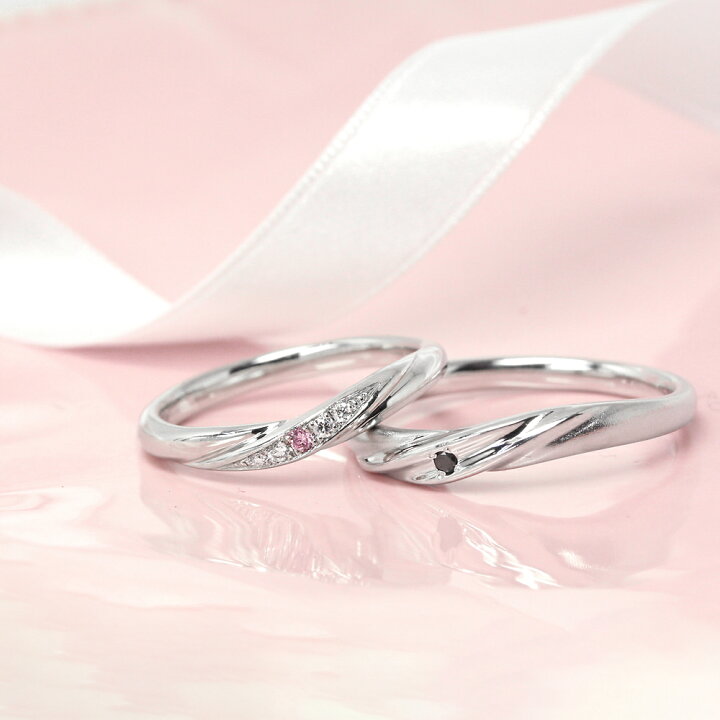 楽天市場】結婚指輪 ペア ピンクダイヤ マリッジリング プラチナ Pt900 