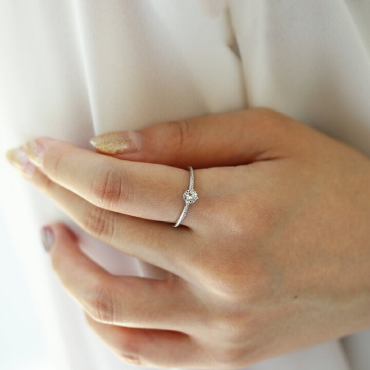 楽天市場】「トロワ」一粒 リング 天然 ダイヤモンド 0.304ct【E/VS-1 