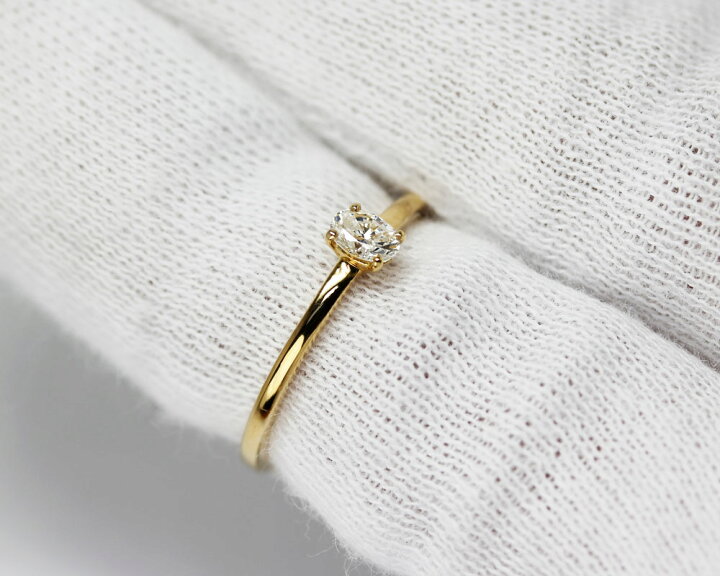 楽天市場】「オーバルカット」一粒 リング 天然 ダイヤモンド 0.170ct 