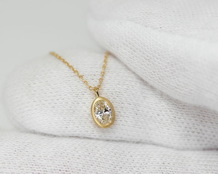 楽天市場】K18 オーバルカット 天然ダイヤモンド 0.180ct【H/SI-1】 一 