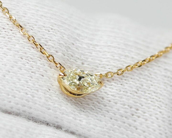 楽天市場】K18 マーキス カット 天然ダイヤモンド 0.328ct【M/VS-2 