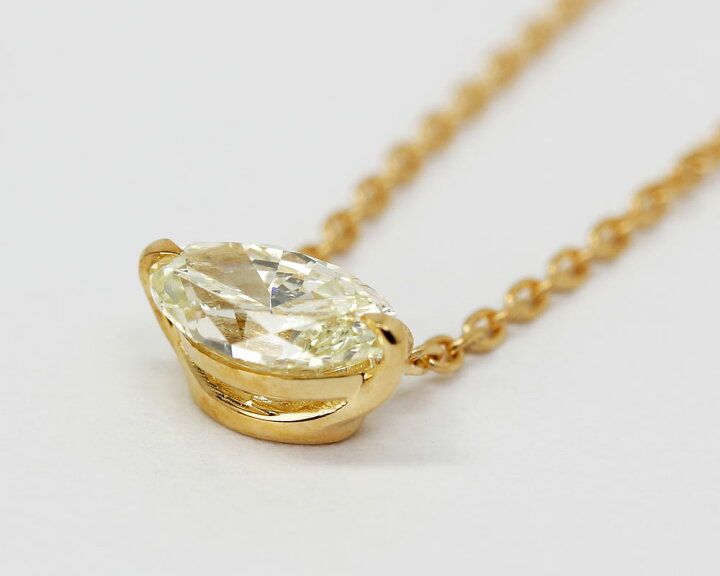 楽天市場】K18 マーキス カット 天然ダイヤモンド 0.328ct【M/VS-2  