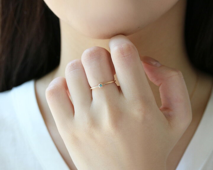 楽天市場】1粒 リング ブルー ダイヤモンド 0.015ct トリートメント 