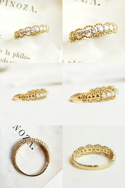 楽天市場】K18 天然 ダイヤモンド 計0.30ct ミル打ち ハーフエタニティ  