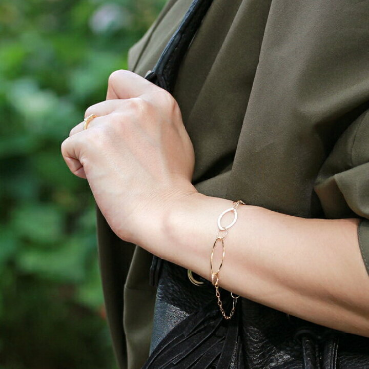 楽天市場】K18 デザインチェーン 地金ブレスレット 全長18cm  