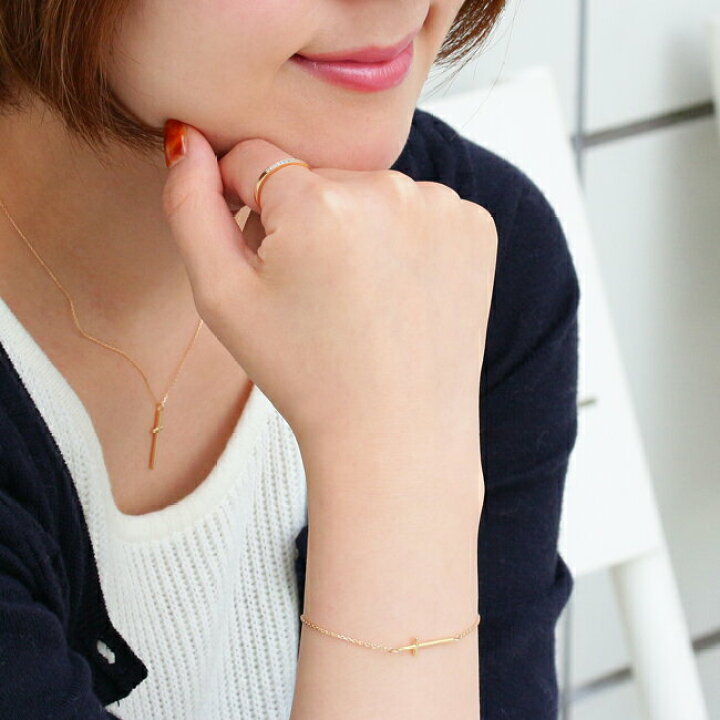 新品未使用T.japan クロスブレスレットK18 金アリエス 