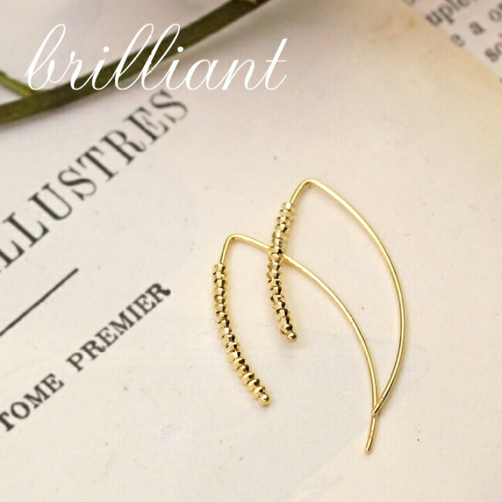 楽天市場】【アウトレット！15%OFF】K18 地金 カットビーズ フック 