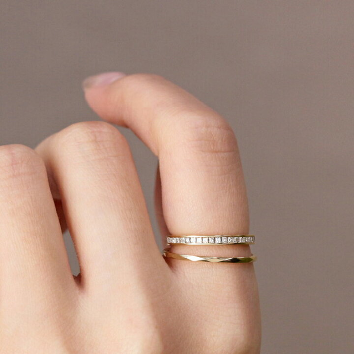 楽天市場】K18 カット 地金リング 1号-15号送料無料 特別価格 18金  