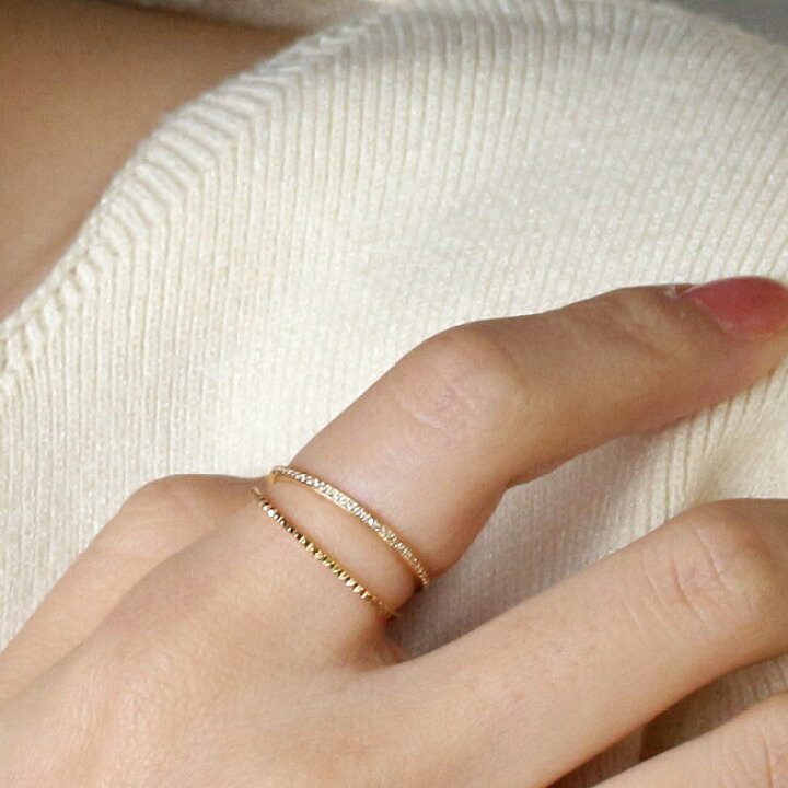 楽天市場】K18 フチあり ハーフ エタニティリング 天然 ダイヤモンド  