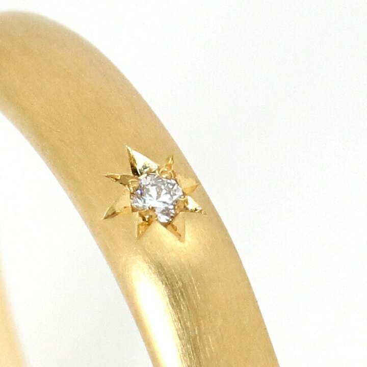 楽天市場】K18 天然ダイヤモンド 0.01ct 星 リング 5号-21号 送料無料 