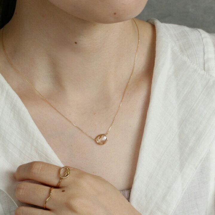 楽天市場】K18 スライス ルチルクォーツ ネックレス イエローゴールド  