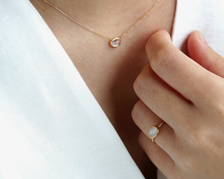 楽天市場】K18 レインボームーンストーン リング 7号-13号 イエロー  