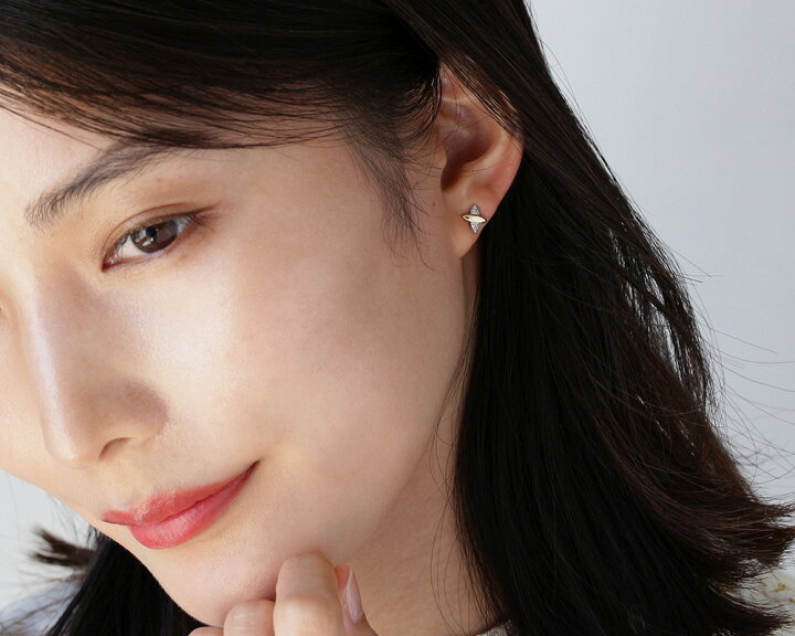 楽天市場】K18 天然 ダイヤモンド 0.02ct コンビ ピアス 片耳用 ※一部 