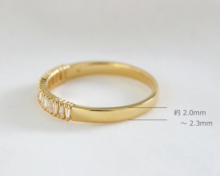 楽天市場】K18 テーパーバゲットカット 天然ダイヤモンド 0.15ct  