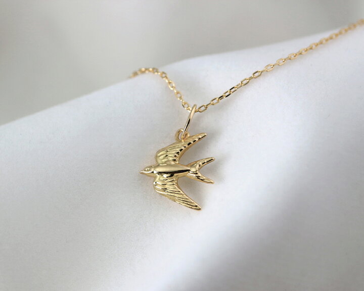 楽天市場】K18 K10 ツバメ ネックレスチャーム 送料無料 高品質  
