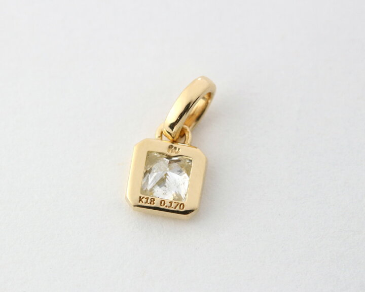 楽天市場】K18 K10 PT プリンセスカット ダイヤモンド 0.17ct 一粒 