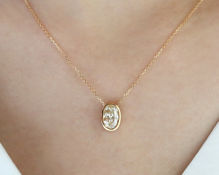 楽天市場】K18 オーバルカット 天然ダイヤモンド 1.000ct【VERY LIGHT 