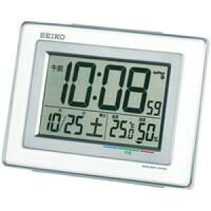 【最大2000円OFFクーポン27日(月)09:59迄】SEIKO CLOCK セイコー クロック SQ686W 目覚し時計 デジタル 電波時計 快適度表示
