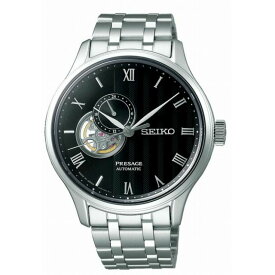 【最大2000円OFFクーポン 5/23 20:00～5/27 1:59迄】セイコー プレザージュ SEIKO PRESAGE 腕時計 型打ち黒文字盤 セミスケルトン デュアルカーブサファイアガラス SARY093 メンズ