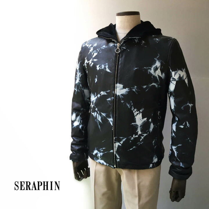 楽天市場 Seraphin セラファン レザーブルゾン ディアスキン メンズ カジュアル ブラック 本革 ブランド おしゃれ 銀座 Hiko