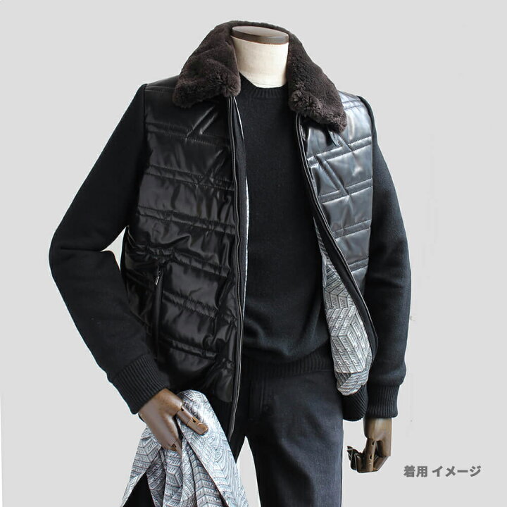 楽天市場】ZILLI (ジリー)ラムスキンカシミヤニットブルゾン ビーバー 