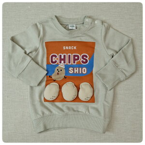 【ウィンターSALE30%OFF】【トレーナー】2024秋冬 チークルーム #440375 ポテチ ポテトチップス 裏毛トレーナー 男の子 女の子 秋冬物 誕生日 誕生日祝い 誕生日プレゼント 誕生日ギフト ファー