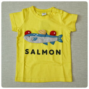 【2025サマーSALE!30%OFF】【半袖Tシャツ】チークルーム 2025春夏 #450135 シャケTシャツ 鮭 いくら サケ 90cm 100cm 110cm 120cm 男の子 女の子 ベビー 夏物 誕生日 誕生日祝い 誕生日プレゼント 誕生日ギ