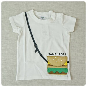 【2025サマーSALE!30%OFF】【半袖Tシャツ】チークルーム 2025春夏 #450171 ハンバーガーポシェットTシャツ 90cm 100cm 110cm 120cm 男の子 女の子 ベビー 夏物 誕生日 誕生日祝い 誕生日プレゼント 誕生日