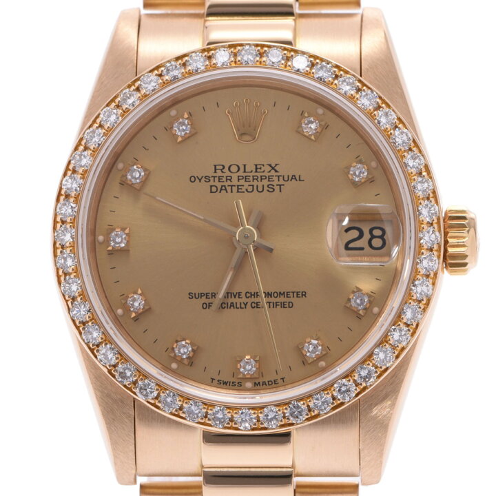 楽天市場】ROLEX ロレックス デイトジャスト ベゼルダイヤ 10Pダイヤ  