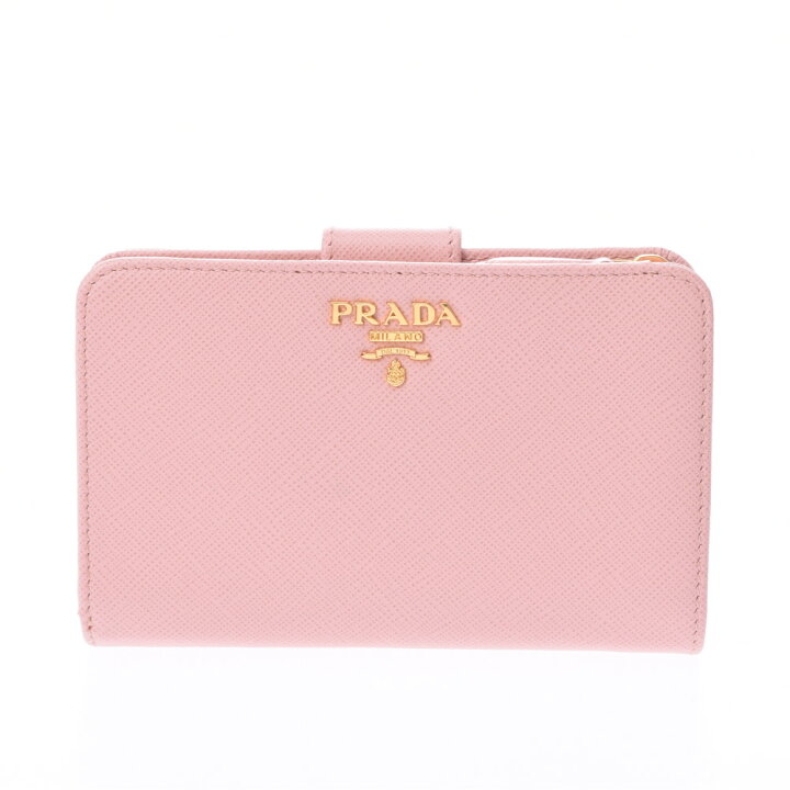 楽天市場】PRADA プラダ L字ファスナー財布 ピンク ゴールド金具  