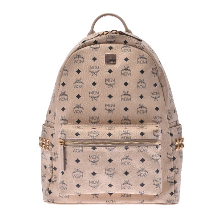 楽天市場】MCM エムシーエム バックパック スタッズ ベージュ ユニ 