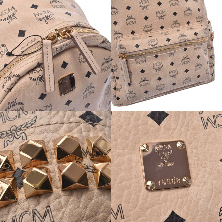 MCM エムシーエム バックパック スタッズ ベージュ ユニセックス 