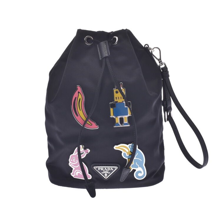 楽天市場】PRADA プラダ 巾着型 黒 1NE369 レディース ナイロン ポーチ  