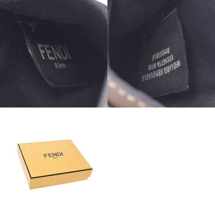 楽天市場】FENDI フェンディ ズッカ柄 パスケース ブラウン/黒 8M0269  