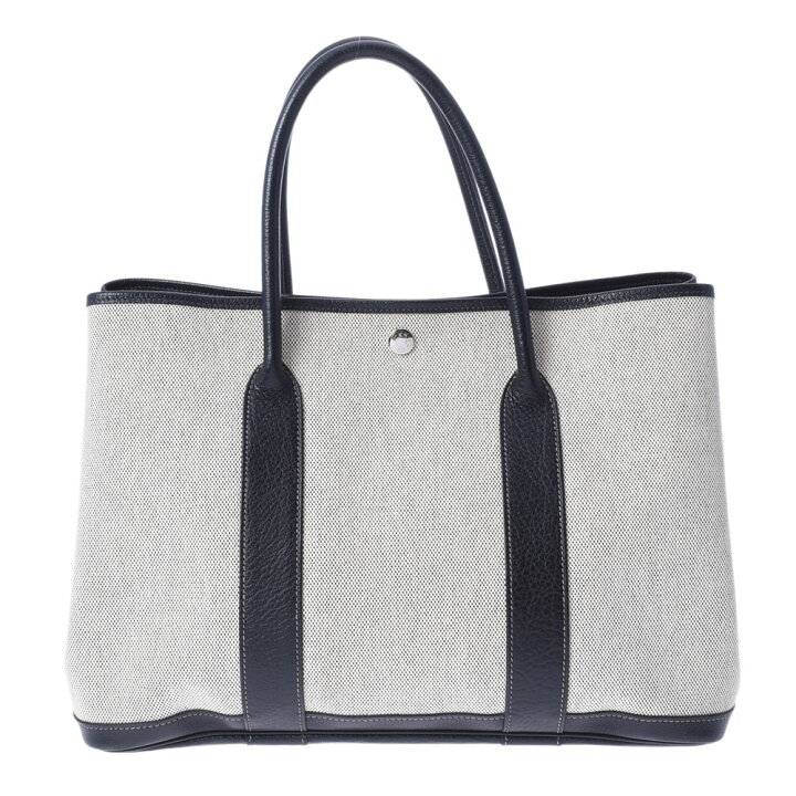 楽天市場】HERMES エルメス ガーデンパーティ PM グレー/黒 □J刻印  