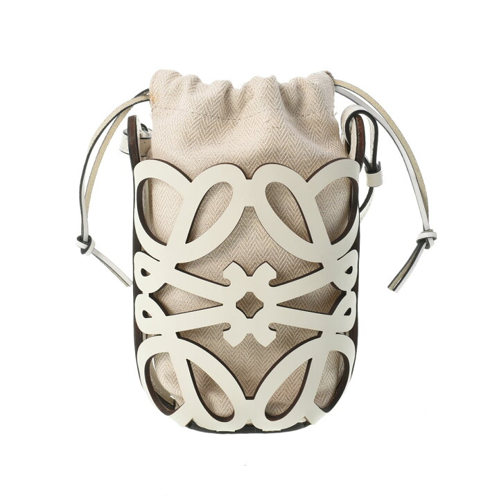 楽天市場】LOEWE ロエベ アナグラム カット アウト ポケット 白 
