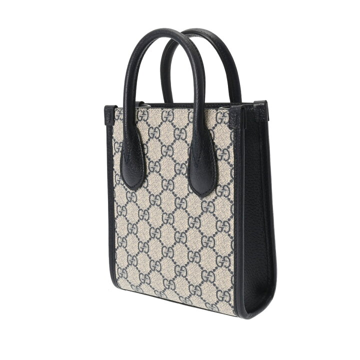 大人気】GUCCI グッチ ミニトート 黒 GG柄 シルバー金具 ハンドバッグ