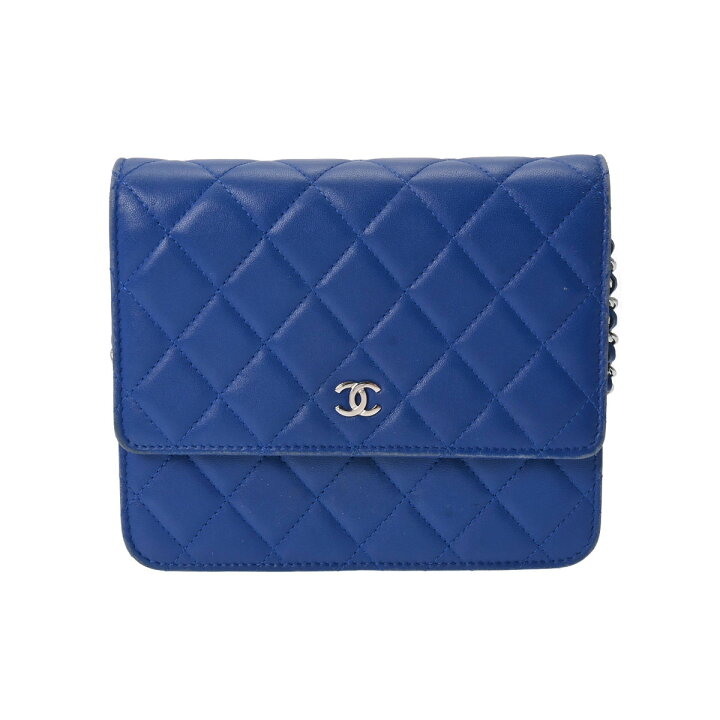楽天市場】CHANEL シャネル マトラッセ チェーンウォレット 青 