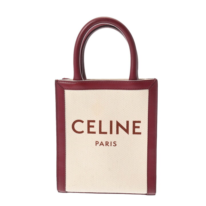 楽天市場】CELINE セリーヌ ミニバーティカルカバ ボルドー/ベージュ 