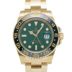 【ローン24回払い無金利】ROLEX ロレックス GMTマスター2 116718LN メンズ YG 腕時計 自動巻き グリーン文字盤 Aランク 中古 銀蔵